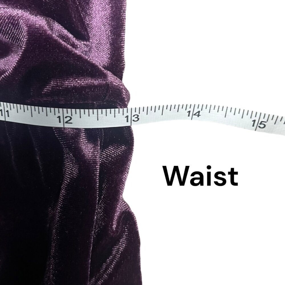 NEW Wild Fable Womens XS Purple Velvet Wide Leg Sleeveless Jumpsuit V Neck Retro - Picture 4 of 7